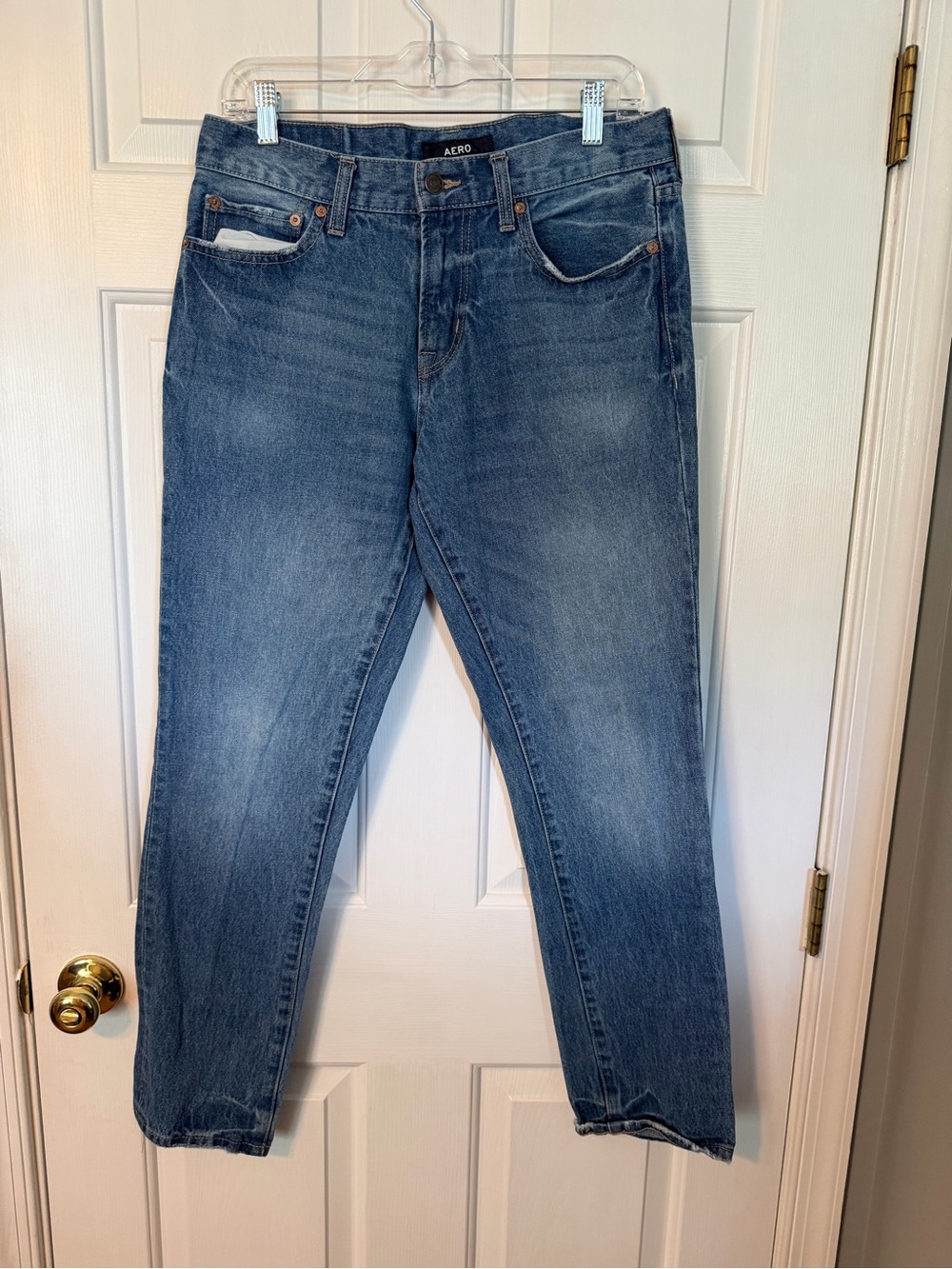 Aeropostale Men's Skinny Jeans in Blue Wash